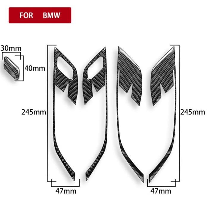 For BMW X1 F48/X2 F39 5pcs /Set Right-Hand Drive Door Handle Frame Sticker, Right-Hand Drive – Bild 3