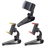 2PCS Auto Sonnenblende Halterung Auto Handy Schnalle Halter, Red, Yellow, Grey – Bild 2