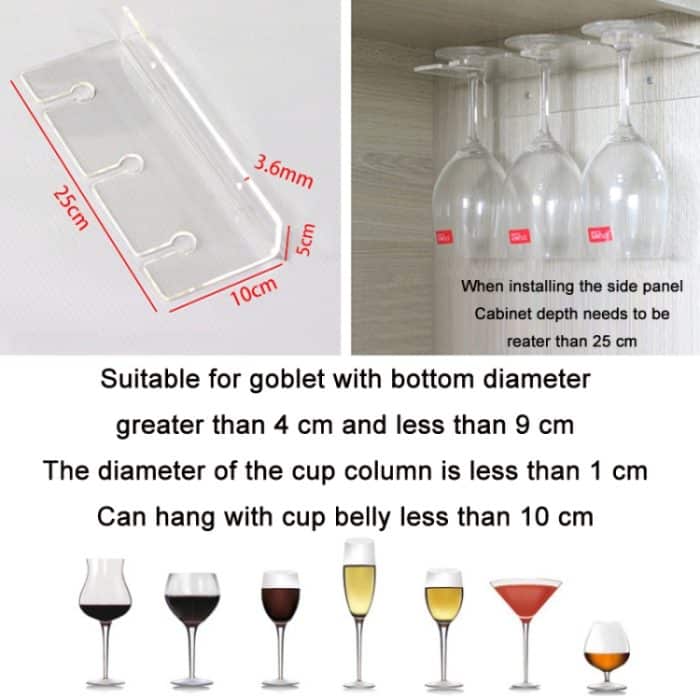 Rotweinbecher aus Acryl für den Haushalt, umgedrehter Getränkehalter, Cup Holder – Bild 3