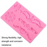 Kuchenrand Blumen Fondant Silikonform, CF394 – Bild 4