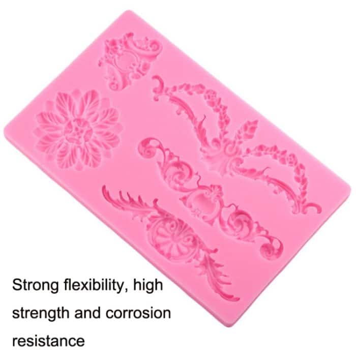 Kuchenrand Blumen Fondant Silikonform, CF394 – Bild 4