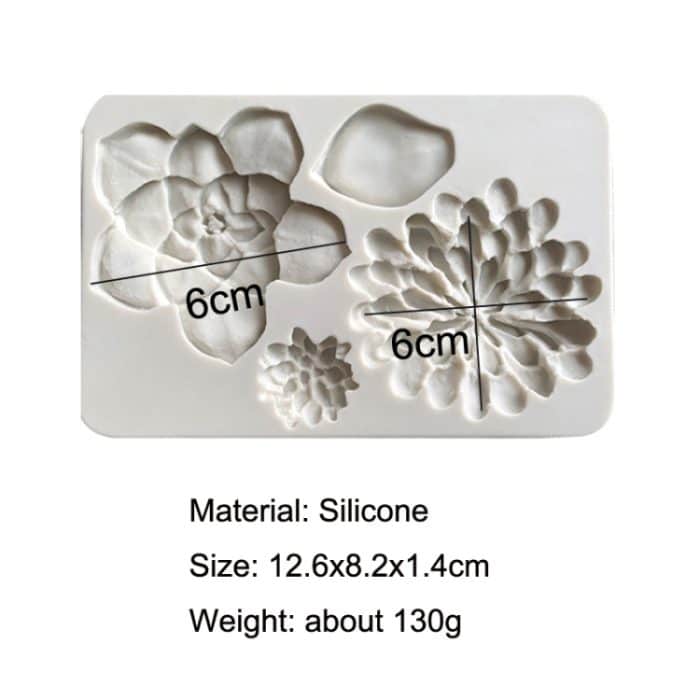 2 große Blumen-Schokoladen-Fondant-Kuchen-Silikonform, Big Flower – Bild 3