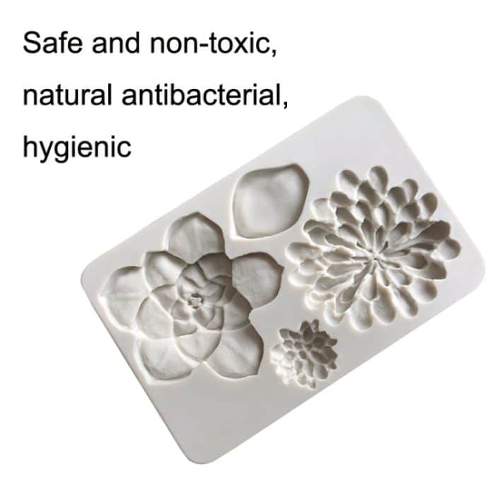 2 große Blumen-Schokoladen-Fondant-Kuchen-Silikonform, Big Flower – Bild 4