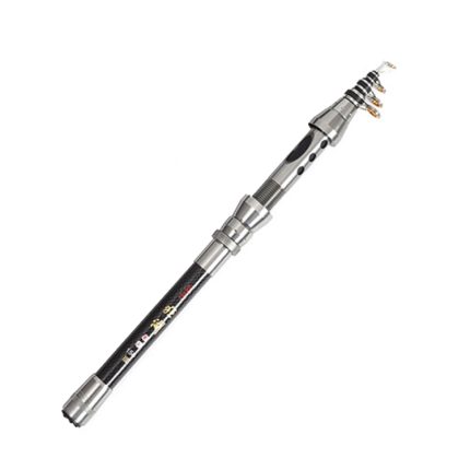 LEO 27593 Carbon Mini-Angelrute mit Schrumpfgriff, Wurfstangen, 1.5m, 1.8m, 2.1m, 2.4m