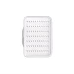 LEO 28055 Transparente, dünne Fliegenhakenbox, Angelhakengetriebe, Größe:, Small  77 Bit, Medium 104 Bit, Large 168 Bit