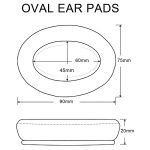 1 Paar Schaumstoff-Kopfhörer-Abdeckung für JBL E55BT, Black, Blue, Grey, Red, Green, Gray, Without LR, Velvet Thickened, Football Net Thickened – Bild 4