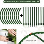 2 Sets Garten-Blumenständer, Pflanzen-Stützring aus Kunststoff, Stil:, Long Double Layer – Bild 4