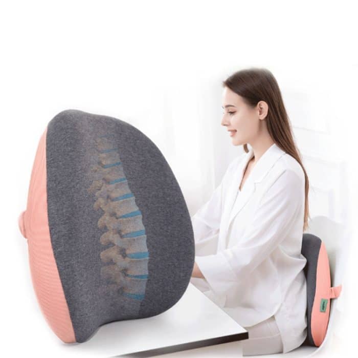 Office Memory Foam Taillenstützkissen Taillenstützkissen, Grass Green, Lotus Pink – Bild 2