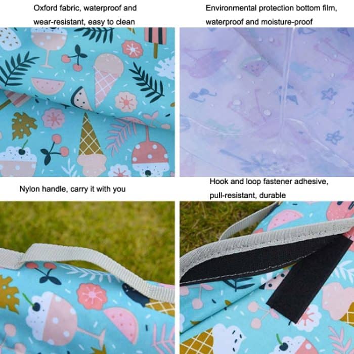 Spring Outing Tragbare, feuchtigkeitsbeständige Picknickmatte, Outdoor-Zelt, Campingplatz-Matte, Größe:, 140x150cm, 150x200cm – Bild 3