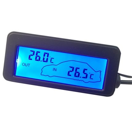Mini-Digitalthermometer mit Hintergrundbeleuchtung für den Innen- und Außenbereich des Autos, Blue, Green, Red