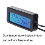 Mini-Digitalthermometer mit Hintergrundbeleuchtung für den Innen- und Außenbereich des Autos, Blue, Green, Red – Bild 4