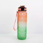 1000 ml Farbverlaufs-Space-Cup-Sportflasche mit Bounce-Deckel und Strohhalm, Orange -green Gradient, Blue and Red Gradient, Green and Red Gradient, Yellow Purple Gradient, Black, Blue, Green