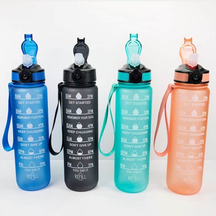 1000 ml Farbverlaufs-Space-Cup-Sportflasche mit Bounce-Deckel und Strohhalm, Orange -green Gradient, Blue and Red Gradient, Green and Red Gradient, Yellow Purple Gradient, Black, Blue, Green – Bild 3