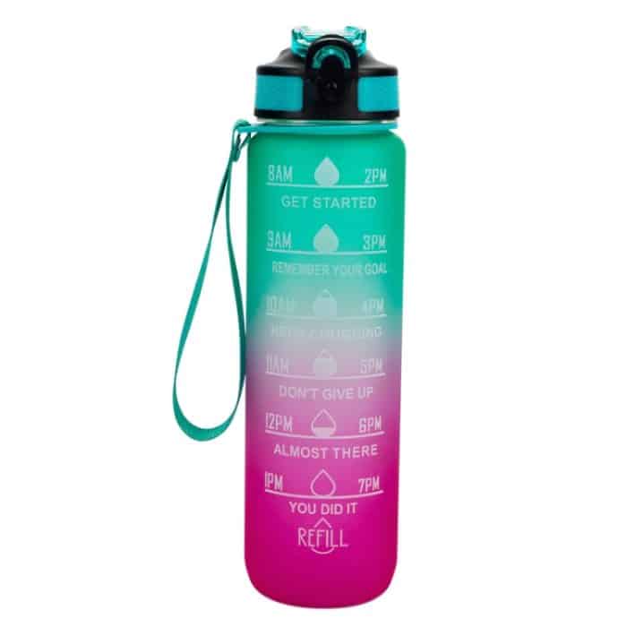 1000 ml Farbverlaufs-Space-Cup-Sportflasche mit Bounce-Deckel und Strohhalm, Orange -green Gradient, Blue and Red Gradient, Green and Red Gradient, Yellow Purple Gradient, Black, Blue, Green – Bild 6