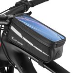 WEST BIKING 7-Zoll-Mountainbike-Handy-Touchscreen-Frontträgertasche, Black, Black Gray