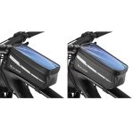 WEST BIKING 7-Zoll-Mountainbike-Handy-Touchscreen-Frontträgertasche, Black, Black Gray – Bild 2