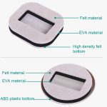 5 Stück Computersitz-Riemenscheibenhalter, Stuhlrolle, rutschfeste Unterlage, Square Bean-colored Felt Bottom, Square Brown Felt Bottom, Round Bean Color Plastic Bottom, Round Black Plastic Bottom – Bild 5