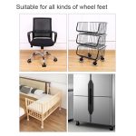 5 Stück Computersitz-Riemenscheibenhalter, Stuhlrolle, rutschfeste Unterlage, Square Bean-colored Felt Bottom, Square Brown Felt Bottom, Round Bean Color Plastic Bottom, Round Black Plastic Bottom – Bild 6