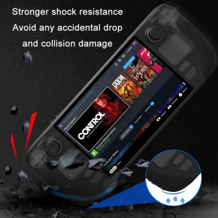 All-Inclusive-Silikonhülle mit Knopfkappe für Steam Deck, (Black), (Blue), (Red), (Pink) – Bild 5