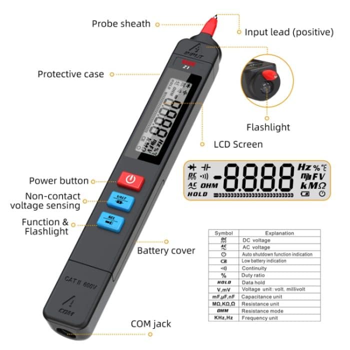 BSIDE Z1 Smart Pen Multimeter Elektrischer Stift Spannungsdetektor, Z1 – Bild 3