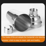 BY-F12 Bar-Shaker-Set mit halbrundem Holzsockel, Spezifikation:, 350ml, 550ml, 700ml, 750ml – Bild 5