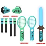 DOBE TNS-2123 Sportlichtschwert + Beinschlaufe + Tennisschläger + Handschlaufe 7-in-1-Sportset für Nintendo Switch – Bild 2