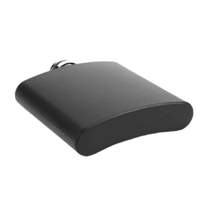 Flachmann aus Edelstahl 304, mattschwarz lackiert, für Whisky, Wodka, Wein, 6oz, 7oz, 8oz – Bild 3