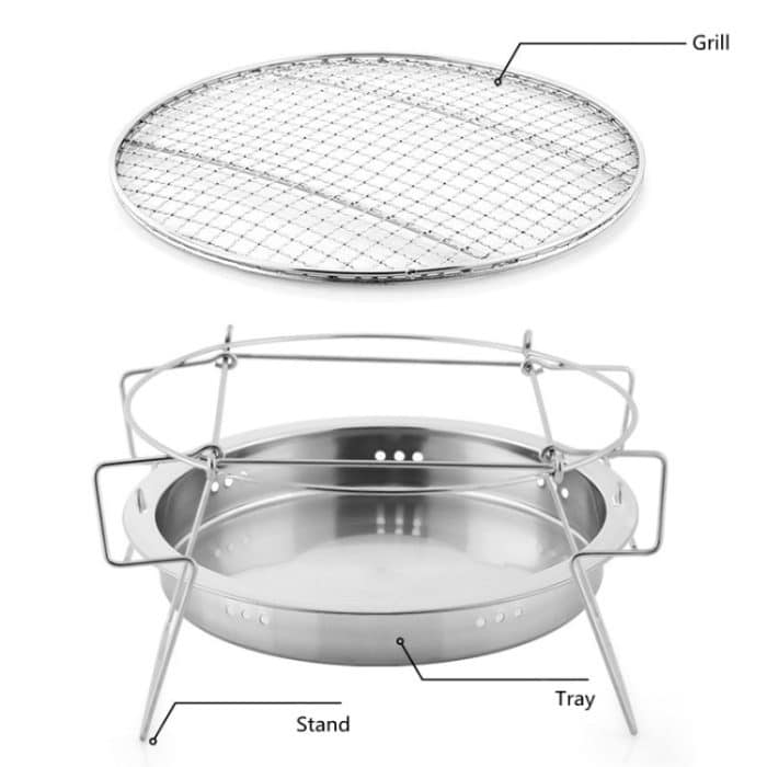 RG_011 Outdoor-Grill, rund, klappbar, aus Edelstahl, Größe:, 22 x 14cm, 30 x 19.5cm – Bild 3