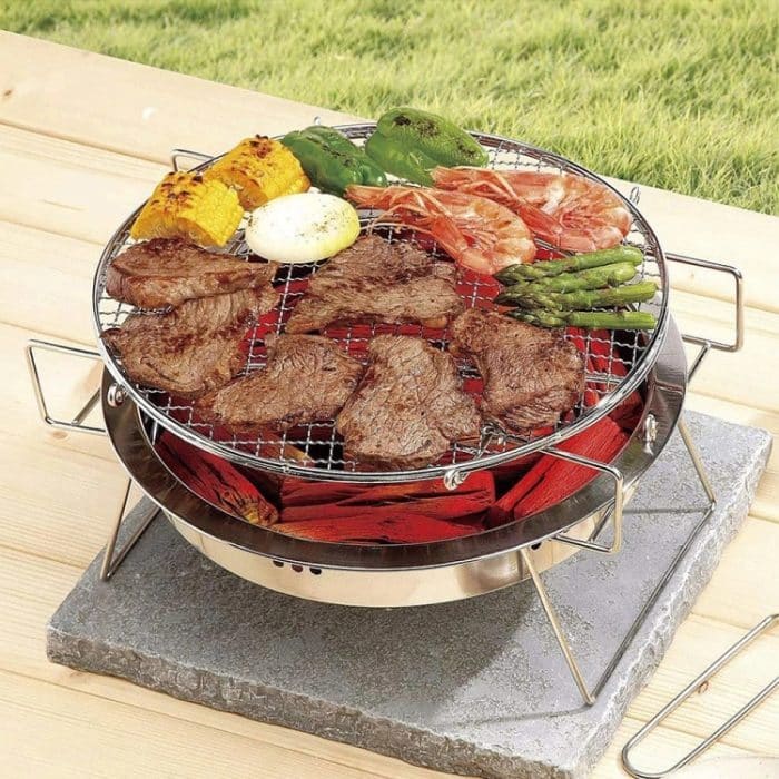 RG_011 Outdoor-Grill, rund, klappbar, aus Edelstahl, Größe:, 22 x 14cm, 30 x 19.5cm – Bild 5