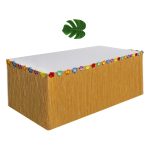 Hawaiianischer Quasten-Tischrock, Simulation Schildkrötenblatt, Festival, Party, Szene, Tischdekoration, Requisiten, Turtle Leaf