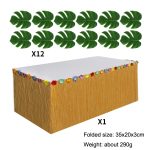 Hawaiianischer Quasten-Tischrock, Simulation Schildkrötenblatt, Festival, Party, Szene, Tischdekoration, Requisiten, Turtle Leaf – Bild 2