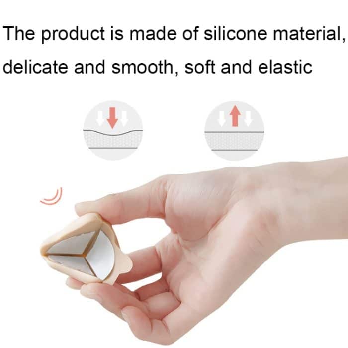 5 Stück Baby-Tisch-Ecken-Antikollisions-Silikon-Schutzhülle, Green, White, Apricot, Coffee, Orange – Bild 6