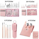 Edelstahl-Nagelknipser-Set, Beauty-Augenbrauenschneider, Farbe:, 7 PCS/Set (Pink), 12 PCS/Set (Pink), 18 PCS/Set (Pink), 7 PCS/Set (Gold), 10 PCS/Set (Gold), 18 PCS/Set (Gold), 26 PCS/Set Silver, 26 PCS/Set Rose Gold, 6 PCS/Set (Pink), 4 PCS/Set (Pink) – Bild 6