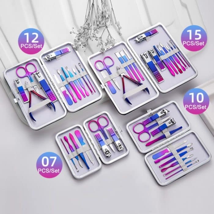 Bright Beauty Nagelknipser-Set aus Edelstahl, 7 PCS/Set, 10 PCS/Set, 12 PCS/Set, 15 PCS/Set – Bild 2