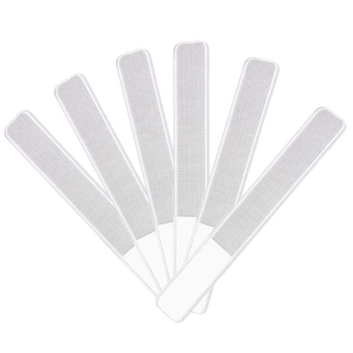 6 Stück transparente, nanoglaspolierte Nagelfeile, Glass File Bulk, Long Glass File – Bild 1