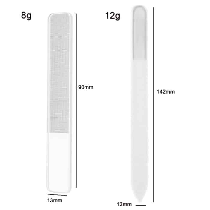 6 Stück transparente, nanoglaspolierte Nagelfeile, Glass File Bulk, Long Glass File – Bild 3