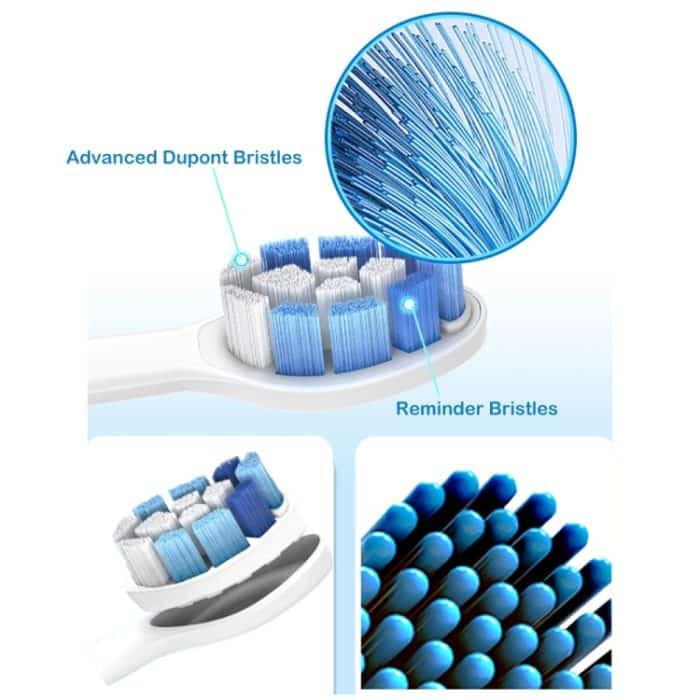 2 Stück Zahnbürstenkopf für die Philips HX3/HX6/HX9-Serie, Black Gum Care, Gum Care Pink, Double Effect Black, Interdental Care Green, Interdental Care Pink, Diamond Bright Black, Diamond Bright Pink – Bild 4