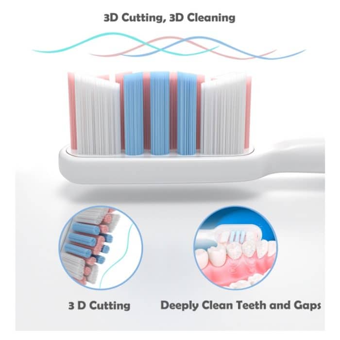 2 Stück Zahnbürstenkopf für die Philips HX3/HX6/HX9-Serie, Black Gum Care, Gum Care Pink, Double Effect Black, Interdental Care Green, Interdental Care Pink, Diamond Bright Black, Diamond Bright Pink – Bild 5