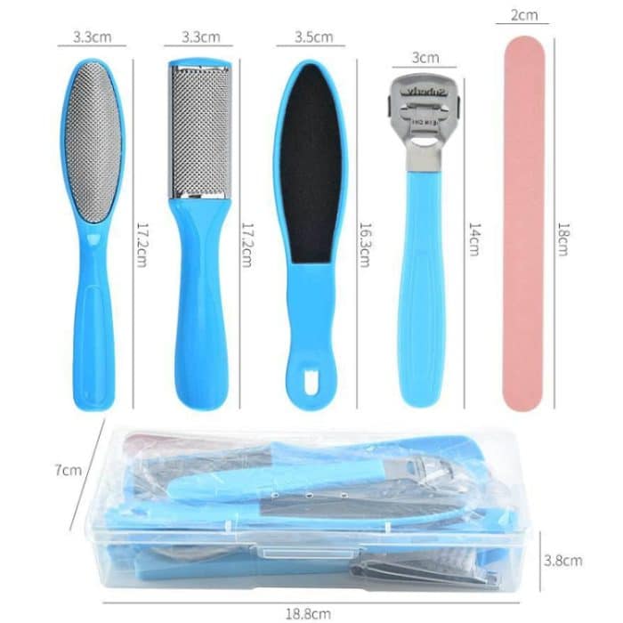 20-in-1-Fußfeilenschleif-Peeling-Maniküre- und Pediküre-Set, 20 In 1 Blue, 20 In 1 Yellow – Bild 3