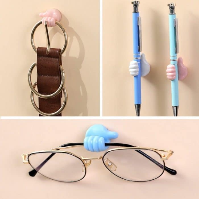 10 Stück selbstklebender Daumenhaken-Kabel-Organizer, der nicht stanzt und keine Spuren hinterlässt, Blue, Yellow, White, Green, Pink, Orange – Bild 5