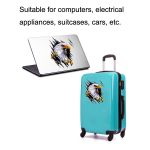 5PCS Tear Eagle 3D-Autoaufkleber, Kratzer, der den Körper abdeckt, Blumenaufkleber, Stil:, Right (18x 24cm), Left (18x 24cm), Right (28.5x38cm), Left (28.5x38cm) – Bild 4