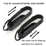 Schlüsselklemme Gürtelschnalle Edelstahl EDC Outdoor Schnalle, Black – Bild 4