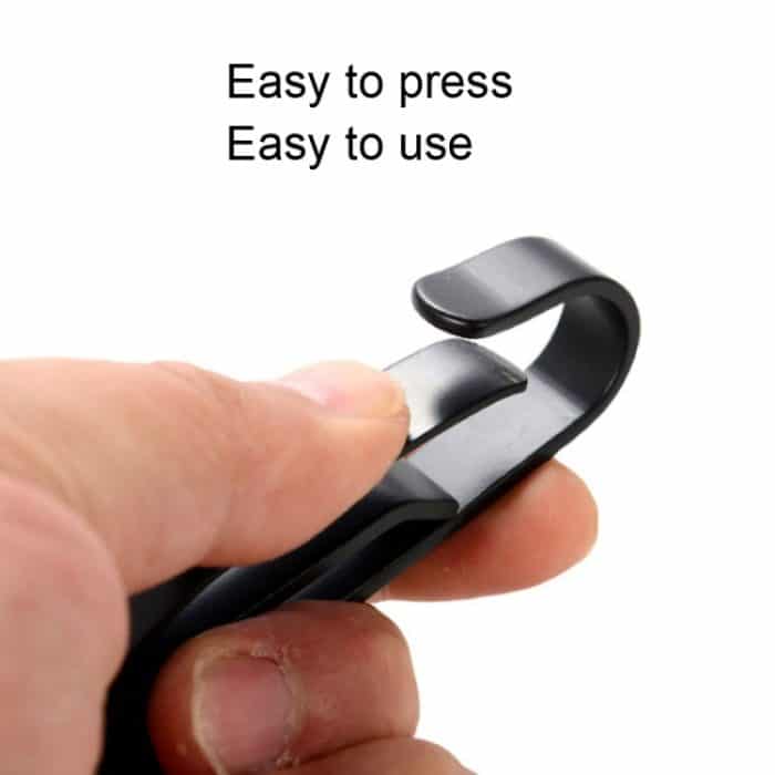 Schlüsselklemme Gürtelschnalle Edelstahl EDC Outdoor Schnalle, Black – Bild 5