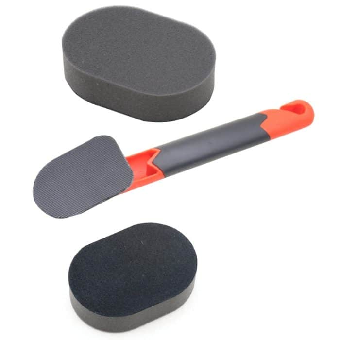 Autoreifen-Lackierbürste mit langem Griff, Reifenwachsbürste, Schwamm, 10PCS Sponge, Handle + Sponge – Bild 2