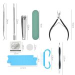 HT16-2 16-in-1-Pediküre-Set mit Fußfeile und Schleifer, 16 In 1 Blue – Bild 3