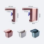 2 Stück Küchenspüle mit Teleskop-Abflusskorb, Saugnapf zum Aufhängen, Mülleimer, Gray, Blue, Pink – Bild 2