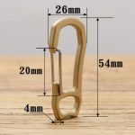 Bronze Schlüsselanhänger Retro schnell hängende Spring Climbing Buckle – Bild 3