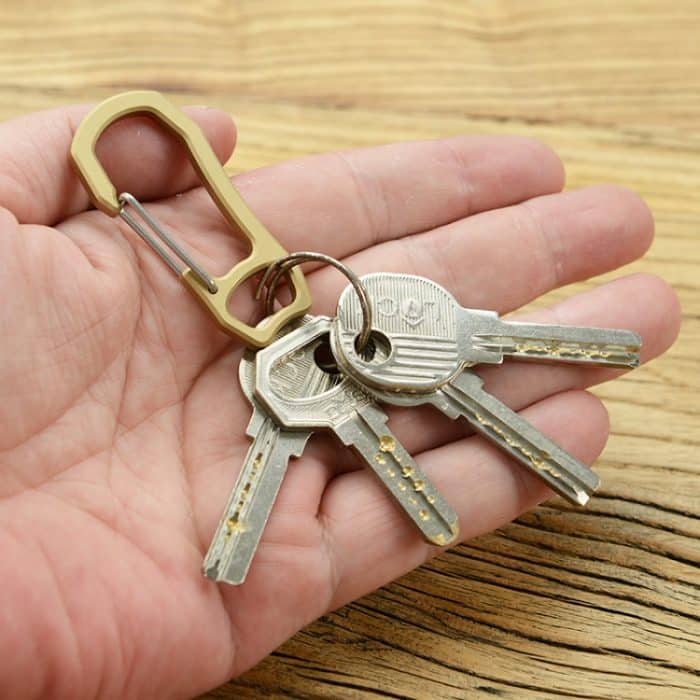 Bronze Schlüsselanhänger Retro schnell hängende Spring Climbing Buckle – Bild 5