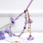 Kristall-Handy-Lanyard-Mädchen-Keramik-Ton-Gips-Blumen-Armband, Blue, Big Red, Purple, Black, White, Pink – Bild 3