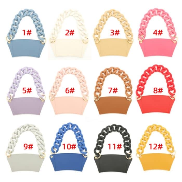 Handyhülle Kunststoff Armband DIY Tasche Tragegurt Cup Sleeve, Gray Blue, Beige, Khaki, Rose Red, Light Purple, Flesh Pink, Brown, Red, Light Gray, Royal Blue, Black, Ginger Yellow – Bild 2